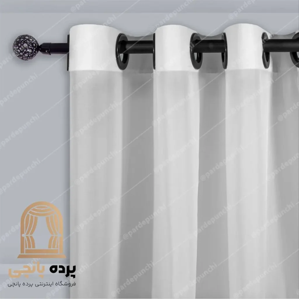 پرده حریر ساده سفید